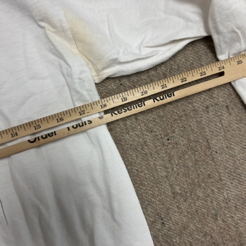 Vintage Bare Naked Ladies Shirt Mens Medium White 1990s Long Sleeve - Picture 8 of 10